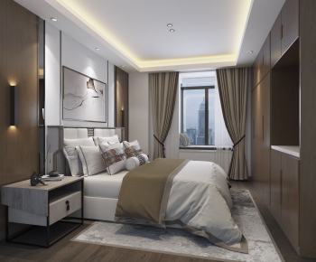 New Chinese Style Bedroom-ID:258031379