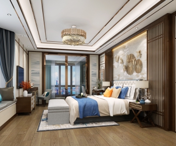 New Chinese Style Bedroom-ID:769955361