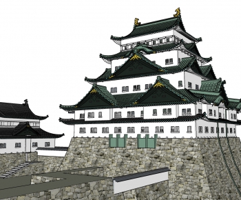 Japanese Style Ancient Architectural Buildings-ID:753310471