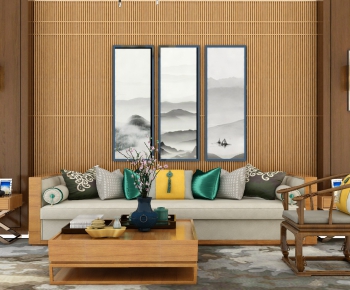 New Chinese Style Sofa Combination-ID:900386585