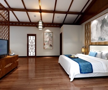 New Chinese Style Bedroom-ID:491295264