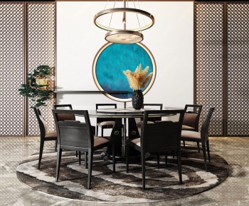 New Chinese Style Dining Table And Chairs-ID:628737613