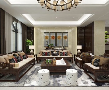 Chinese Style A Living Room-ID:239981716