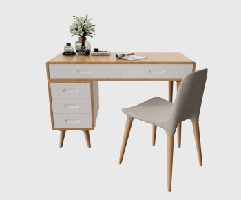 Nordic Style Computer Desk And Chair-ID:566391143