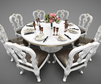 European Style Dining Table And Chairs-ID:708241529