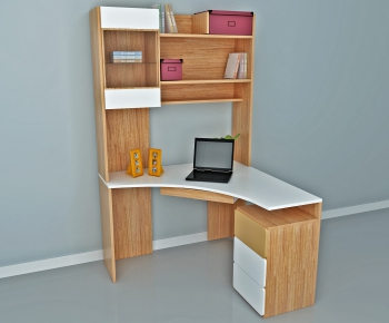 Modern Computer Desk And Chair-ID:740923892