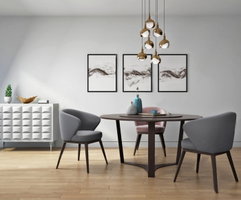 Nordic Style Dining Table And Chairs-ID:348436524