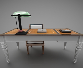 Modern Computer Desk And Chair-ID:553640686
