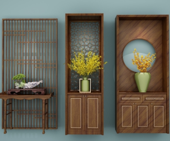 New Chinese Style Entrance Cabinet-ID:528297335