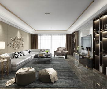 New Chinese Style A Living Room-ID:556370855