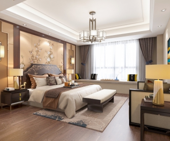 New Chinese Style Bedroom-ID:358801794