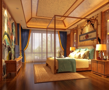 New Chinese Style Bedroom-ID:310219757