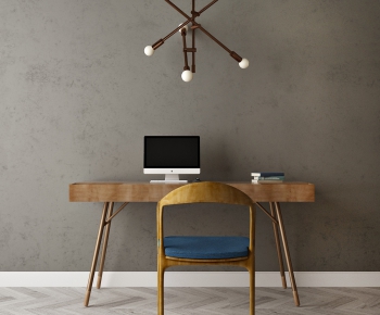 Nordic Style Computer Desk And Chair-ID:576218219