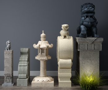 新中式石雕组合-ID:191258597