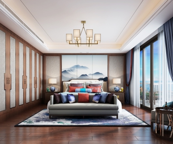New Chinese Style Bedroom-ID:951973317