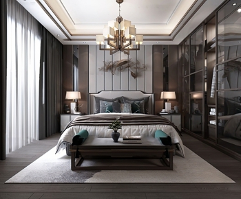 New Chinese Style Bedroom-ID:286169154