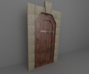 European Style Solid Wood Door-ID:663488519