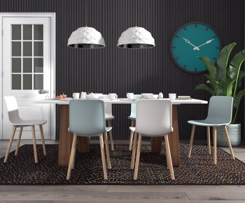 Nordic Style Dining Table And Chairs-ID:241924417