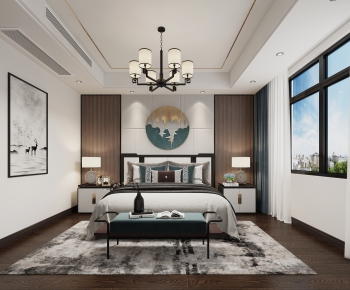 New Chinese Style Bedroom-ID:891162218