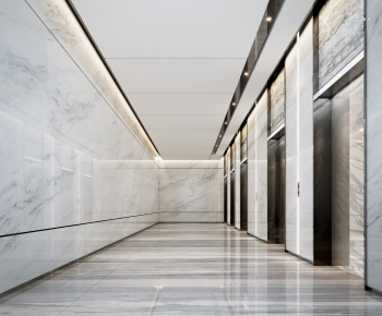 Modern Office Elevator Hall-ID:488523475