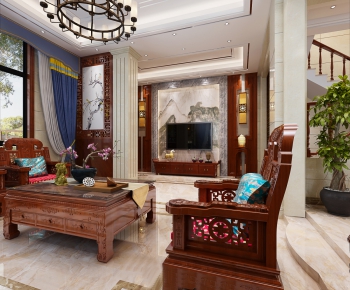 Chinese Style A Living Room-ID:842354854