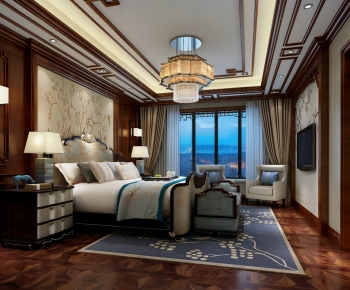 New Chinese Style Bedroom-ID:403381145