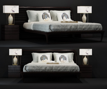 Modern Double Bed-ID:631276735
