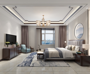 New Chinese Style Bedroom-ID:199872596