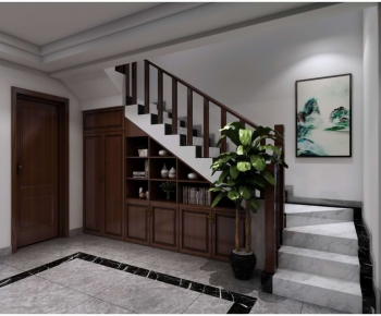 New Chinese Style Stairwell-ID:847019676