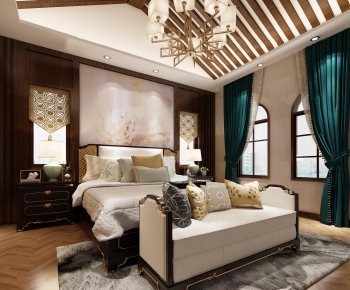 New Chinese Style Bedroom-ID:356018692