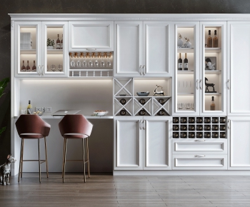 Simple European Style Wine Cabinet-ID:223907949