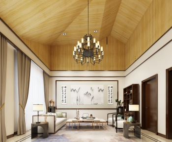 New Chinese Style A Living Room-ID:331568427