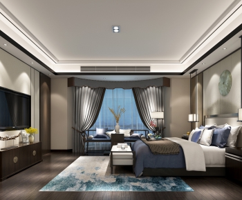 New Chinese Style Bedroom-ID:444421863