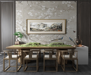 New Chinese Style Tea Tables And Chairs-ID:657668327