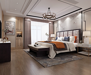 New Chinese Style Bedroom-ID:860933713