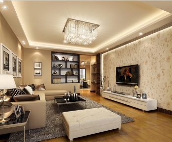 Modern A Living Room-ID:680167132