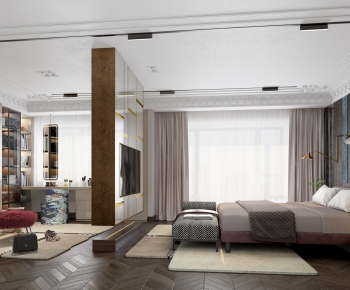 Simple European Style Bedroom-ID:476682229