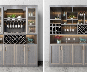 New Chinese Style Wine Cabinet-ID:603313855