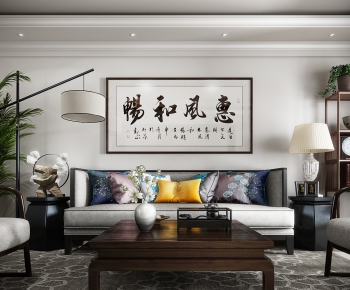 New Chinese Style A Living Room-ID:831680591
