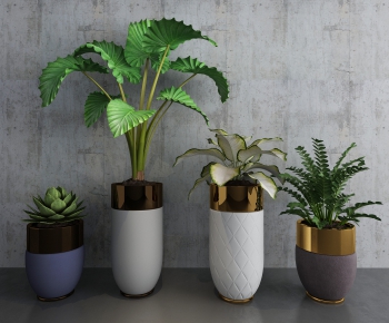 Modern Potted Green Plant-ID:322313842