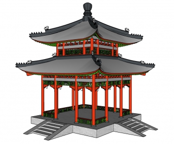 Japanese Style Ancient Architectural Buildings-ID:707460584