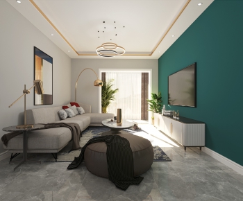 Modern A Living Room-ID:764071921