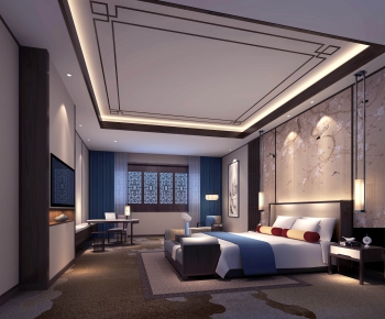 New Chinese Style Bedroom-ID:551389176