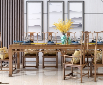 Chinese Style Dining Table And Chairs-ID:315902564