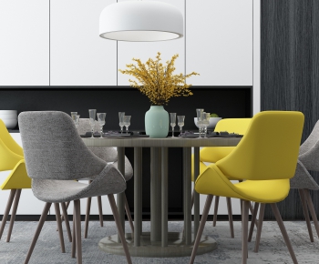 Nordic Style Dining Table And Chairs-ID:919357423