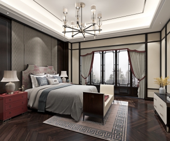 New Chinese Style Bedroom-ID:477296768