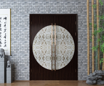 New Chinese Style Double Door-ID:349517186