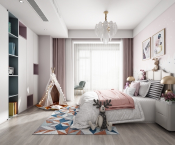 Nordic Style Girl's Room Daughter's Room-ID:510570949