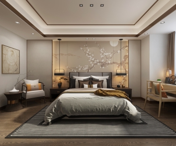 New Chinese Style Bedroom-ID:900878417