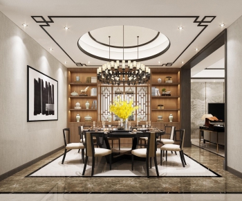 New Chinese Style Dining Room-ID:393812648